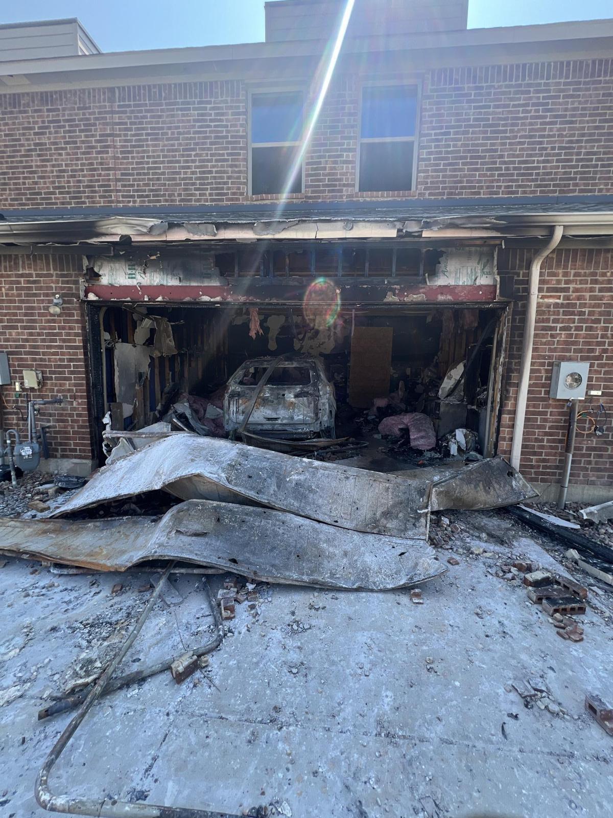 Garage gutted by fire before restoration